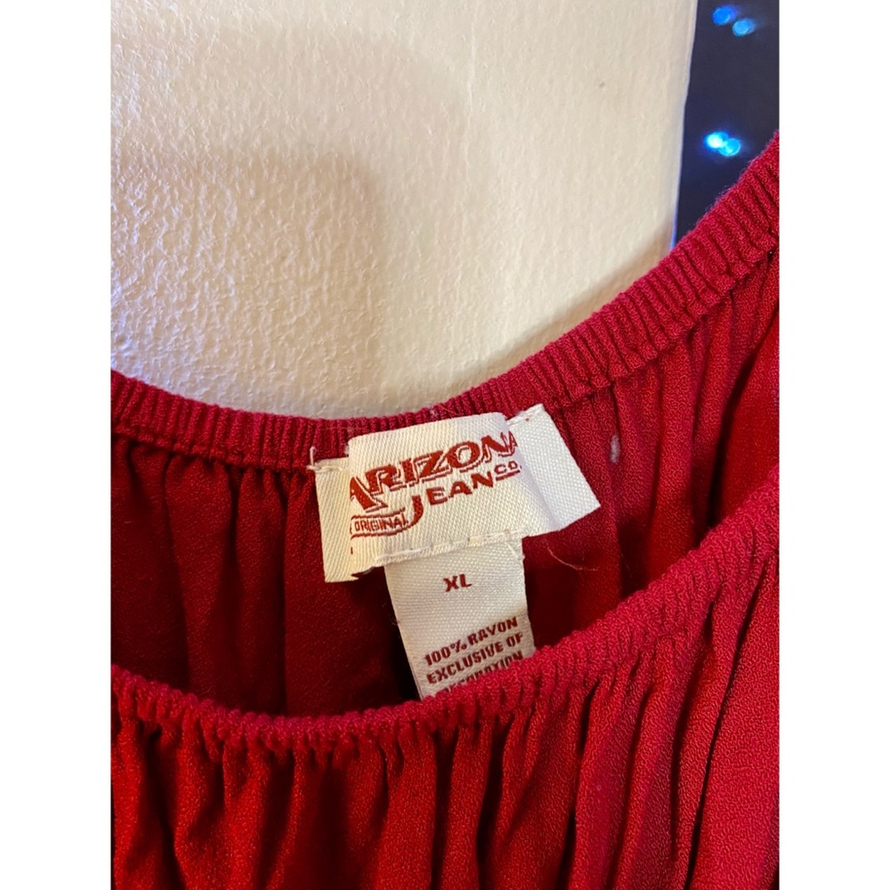 Red Flowy Top - Picture 2 of 3